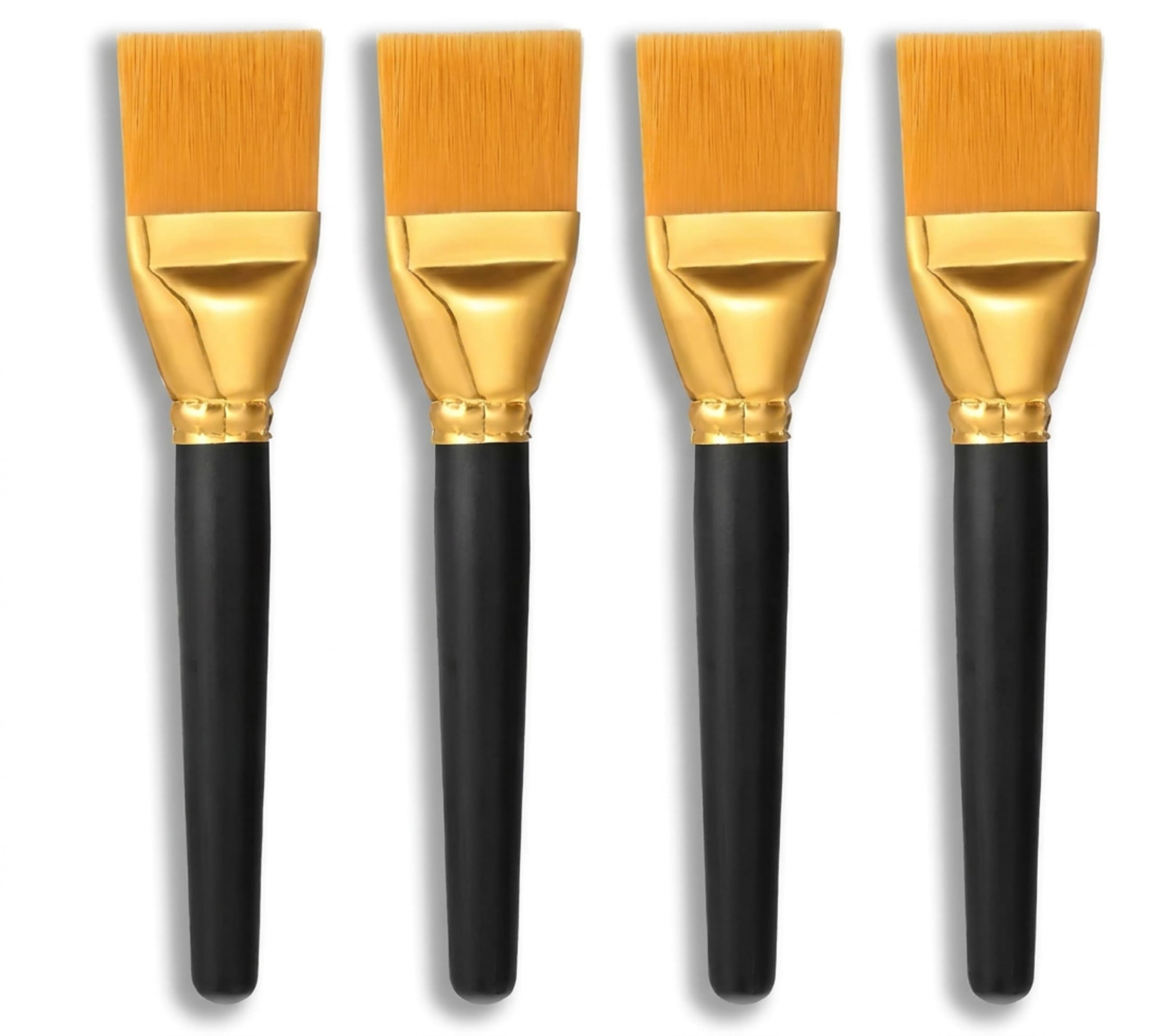 Crozzfog 4 PCS 1 1/2 inch Flat Paint Brushes, Small Paint Brush