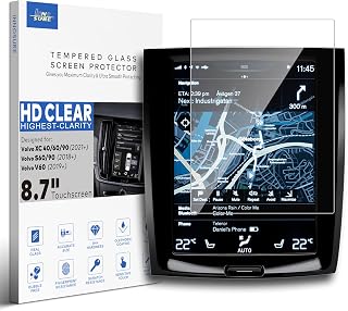 Tempered Glass Screen Protector for (2017-2025) Volvo EC40 / EX40 / S60 / S90 / V60 / V90 / XC40 / XC60 / XC90 8.7" Touchscreen (HD Clear)