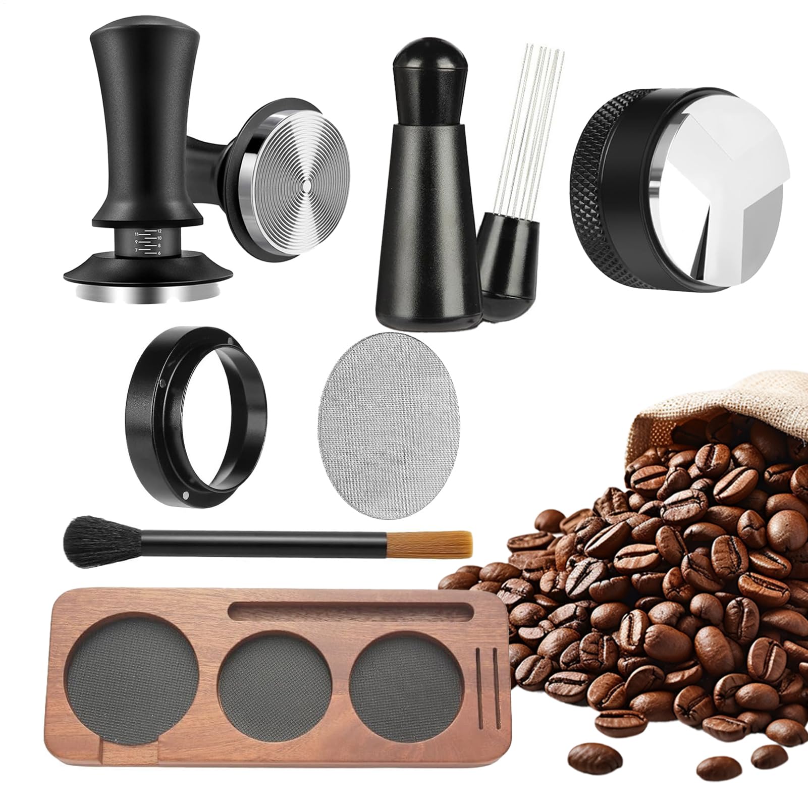 Juego de Accesorios para Espresso Utensilio de para Cocina | Estación de Prensa para Café Para apartamento, comedor, bar, residencia, cafetería, casa, aficionados y principiantes