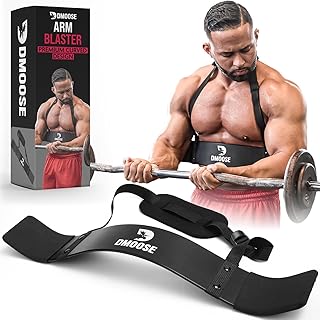 DMoose Fitness Arm Blaster for Biceps & Triceps, Premium Neck Pad Support with Adjustable Straps, Biceps Blaster & Arm Cur…