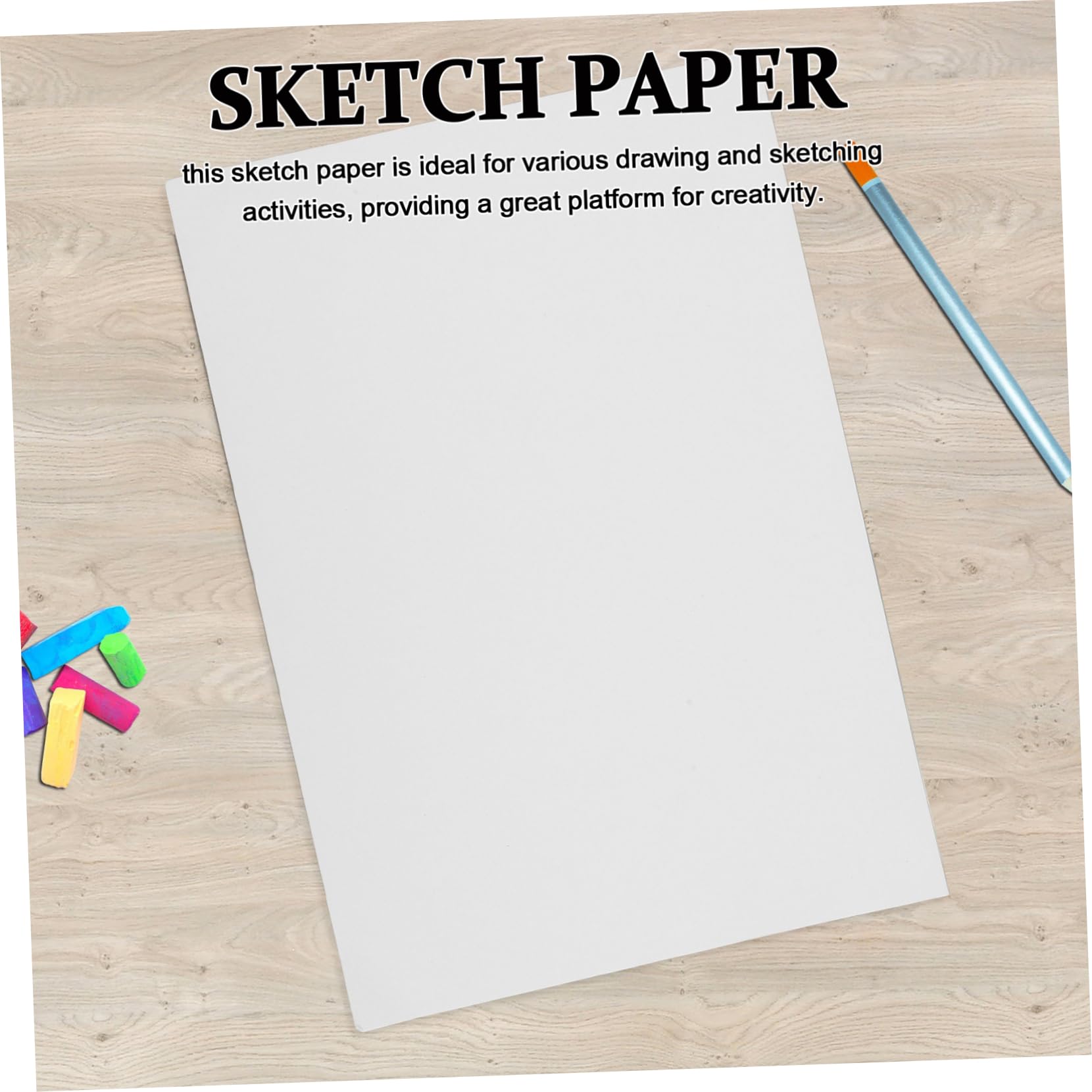 AUTSUPPL Papier À Croquis A4 Blanc 100 Feuilles Vierge Pour Dessin Esquisse Accessoires Scolaires Fournitures De Dessin