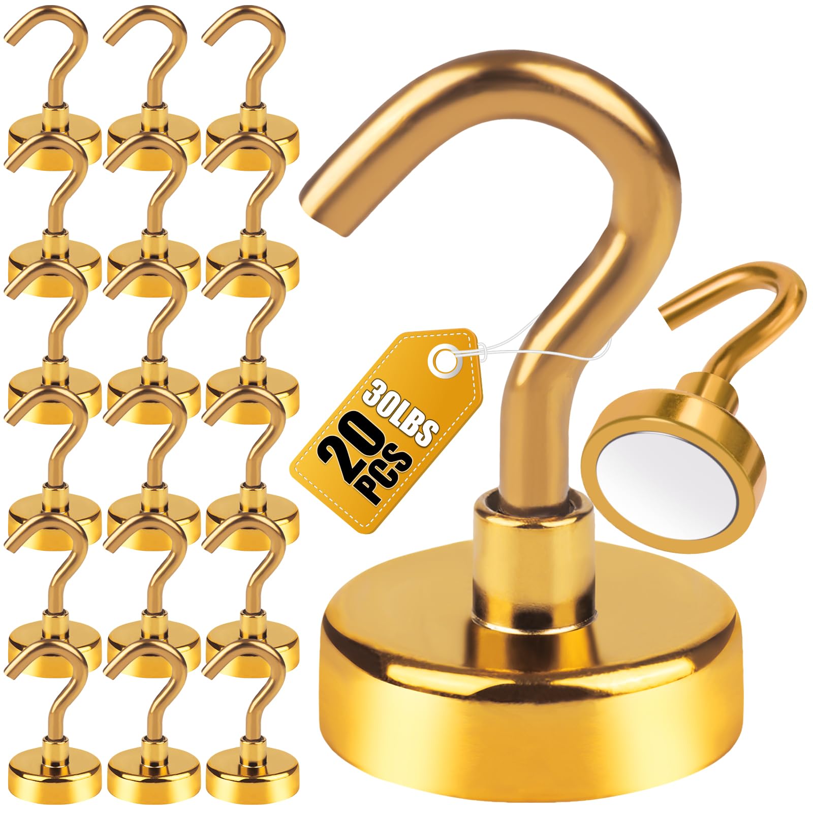 Photo 1 of DIYMAG Magnetic Hooks 20pcs 30lbs Cruise Essentials 2026 Magnet Hook Yellow