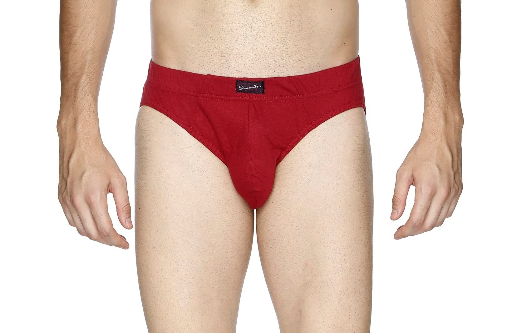 semantic Men's Solid Cotton Brief Underwear - Pack of 3-picture-15