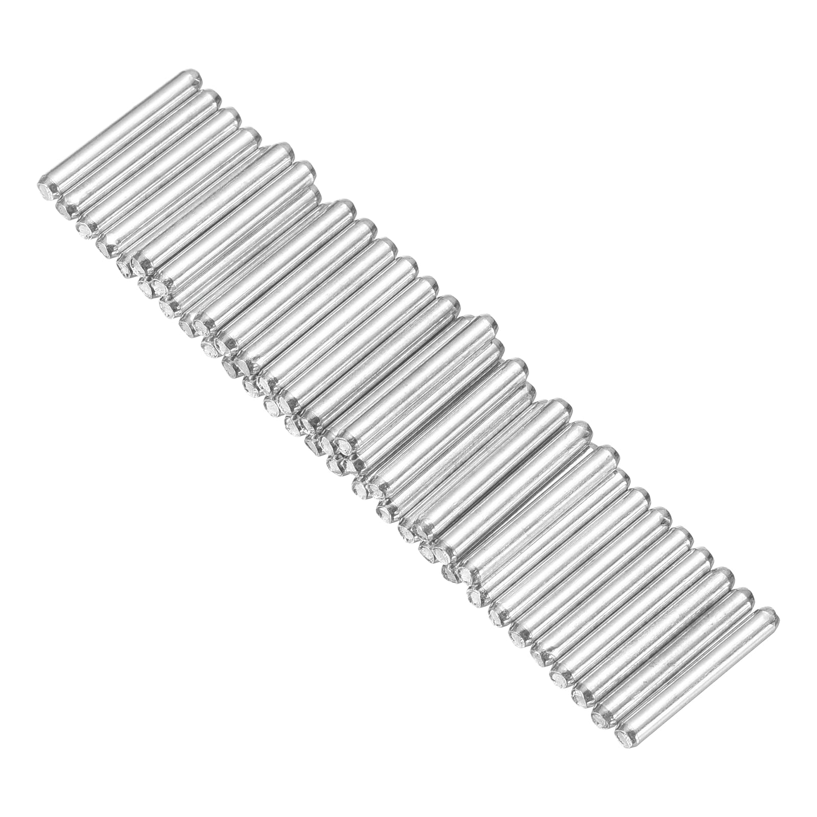 sourcing map 40pcs 2mmx15mm Toys Shaft Round Rod Axles Drive Shaft Silver — image 1