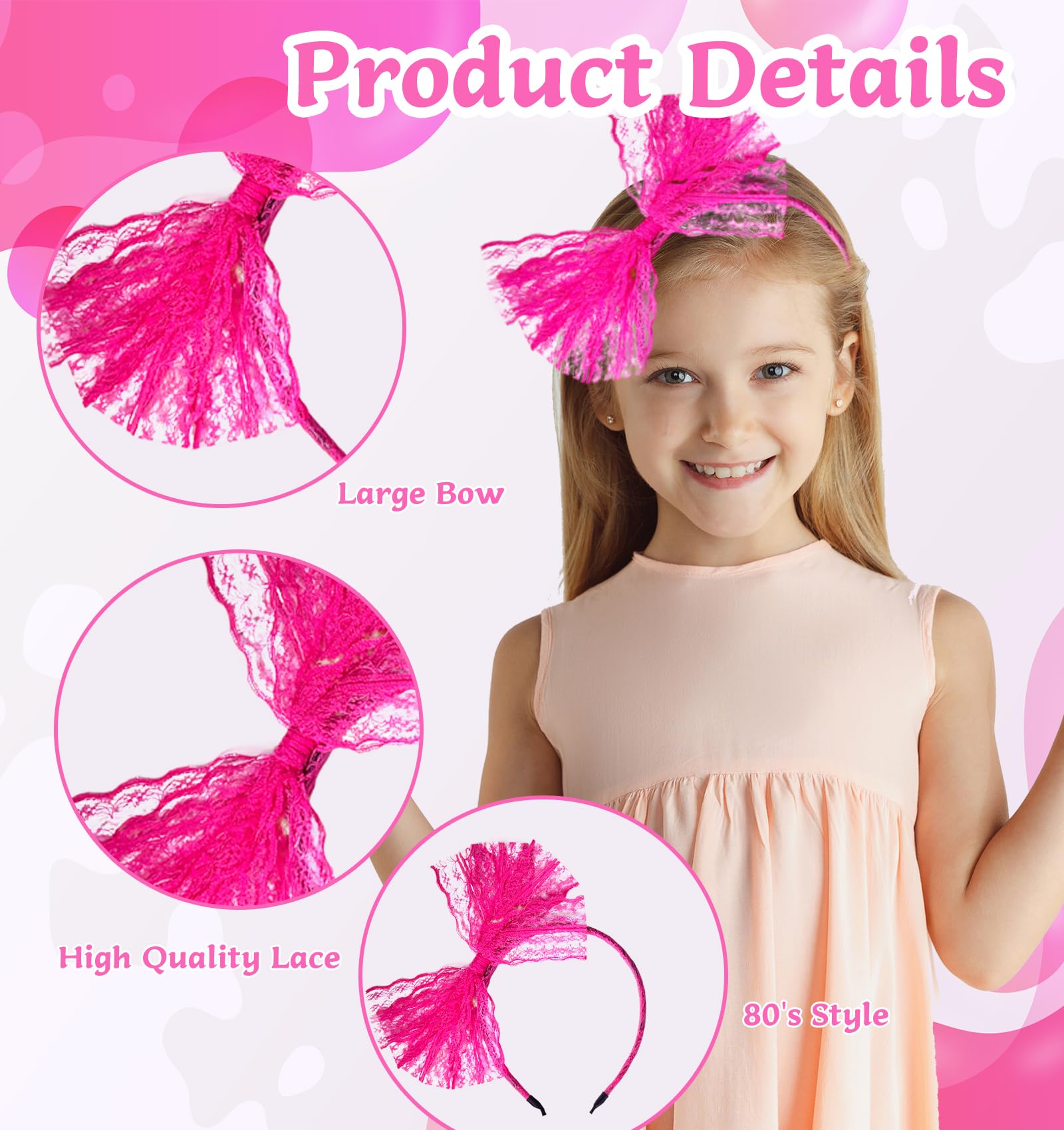Fascetta per Capelli Neonata con Fiocco in Velluto-Fascia per capelli Bambina (da 3 a 18 mesi) (Bianco, Da 3 a 18 mesi