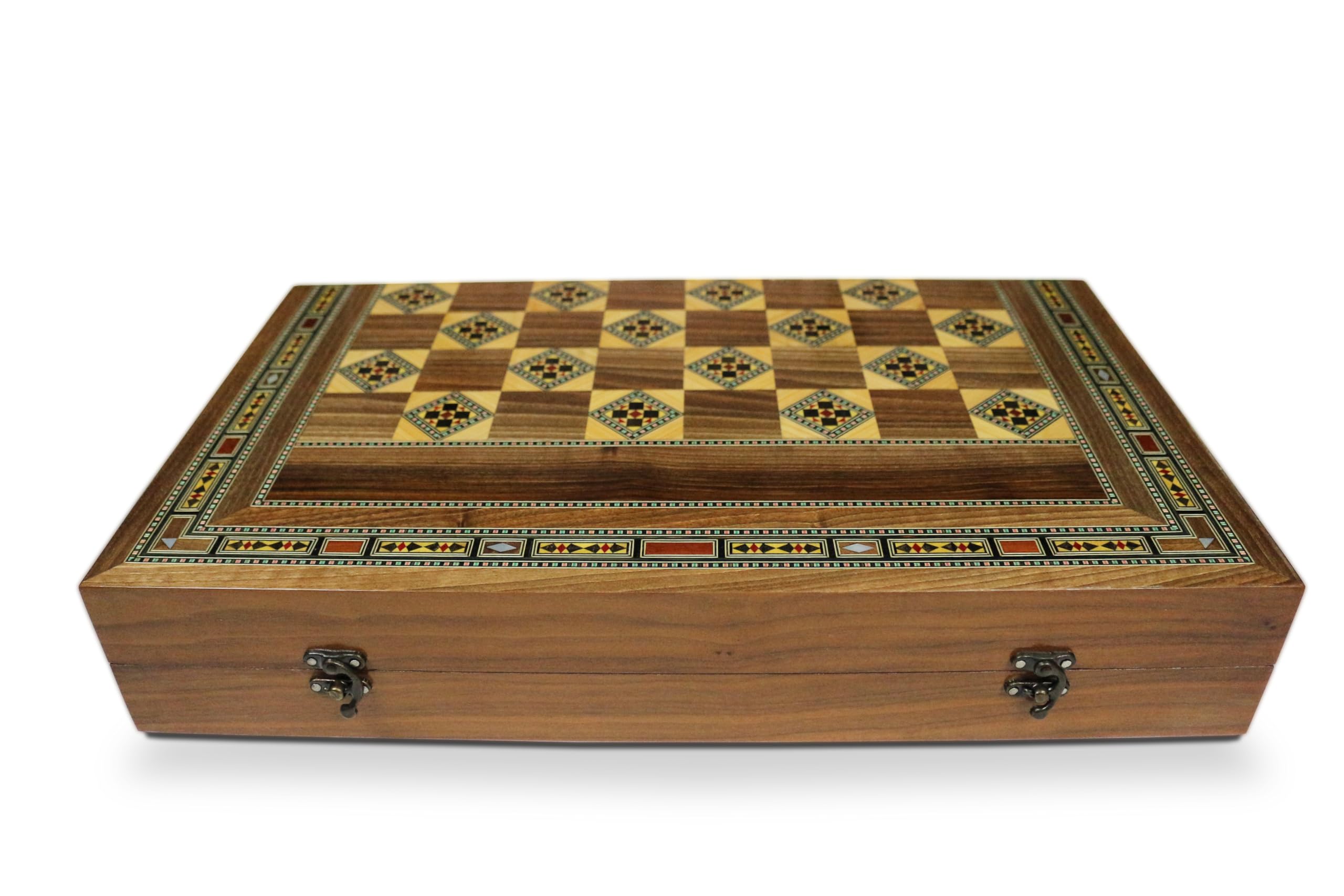 Elessar 50 x 60 cm in legno Backgammon Tavla/Gioco di scacchi/DAMA Board BK 60 con 30 pietre in legno Backgammon