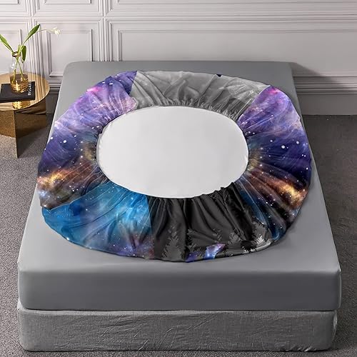 Miniatura 10 de XYNHML Juego de ropa de cama con diseño de lobo y atrapasueños, sábana bajera ajustable con luna nocturna para niños, adolescentes, decoración de