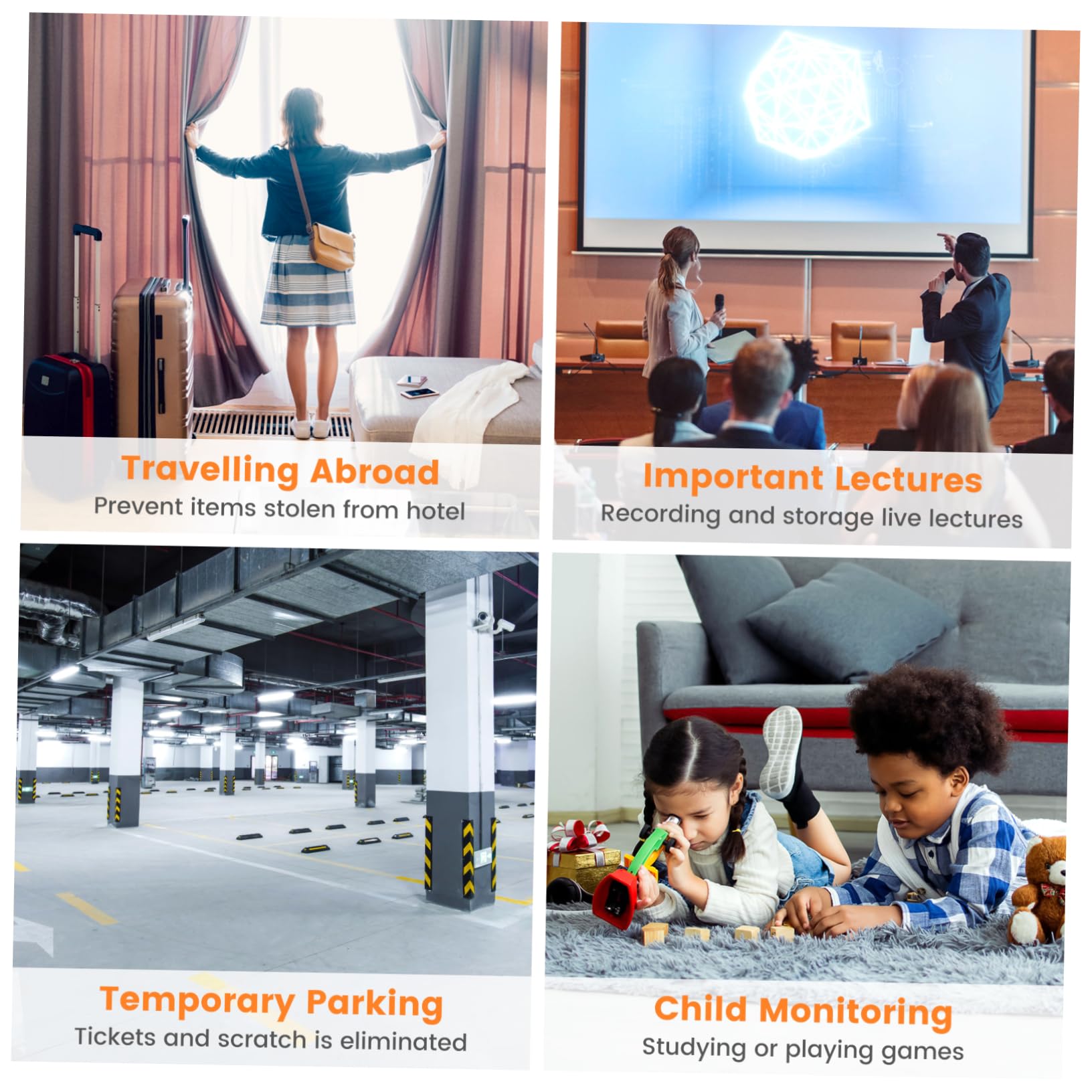DOITOOL Cámara Inalámbrica de Seguridad Hogar con Detección de Movimiento y Ángulo de Visión Amplio, Resolución 1080p, Material Abs y Componentes Electrónicos para Estilo Aleatorio