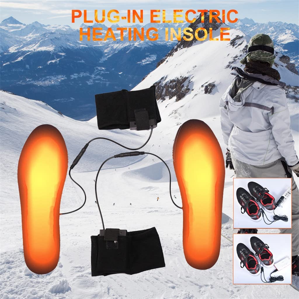 Chaussure chauffée sous-vêtements Pieds Chaussettes Chaude Chaussette Camping grimpant randonnée Lavable Semelle intérieure Thermique Hiver Accessoires de Ski Hiver(40 to 45)