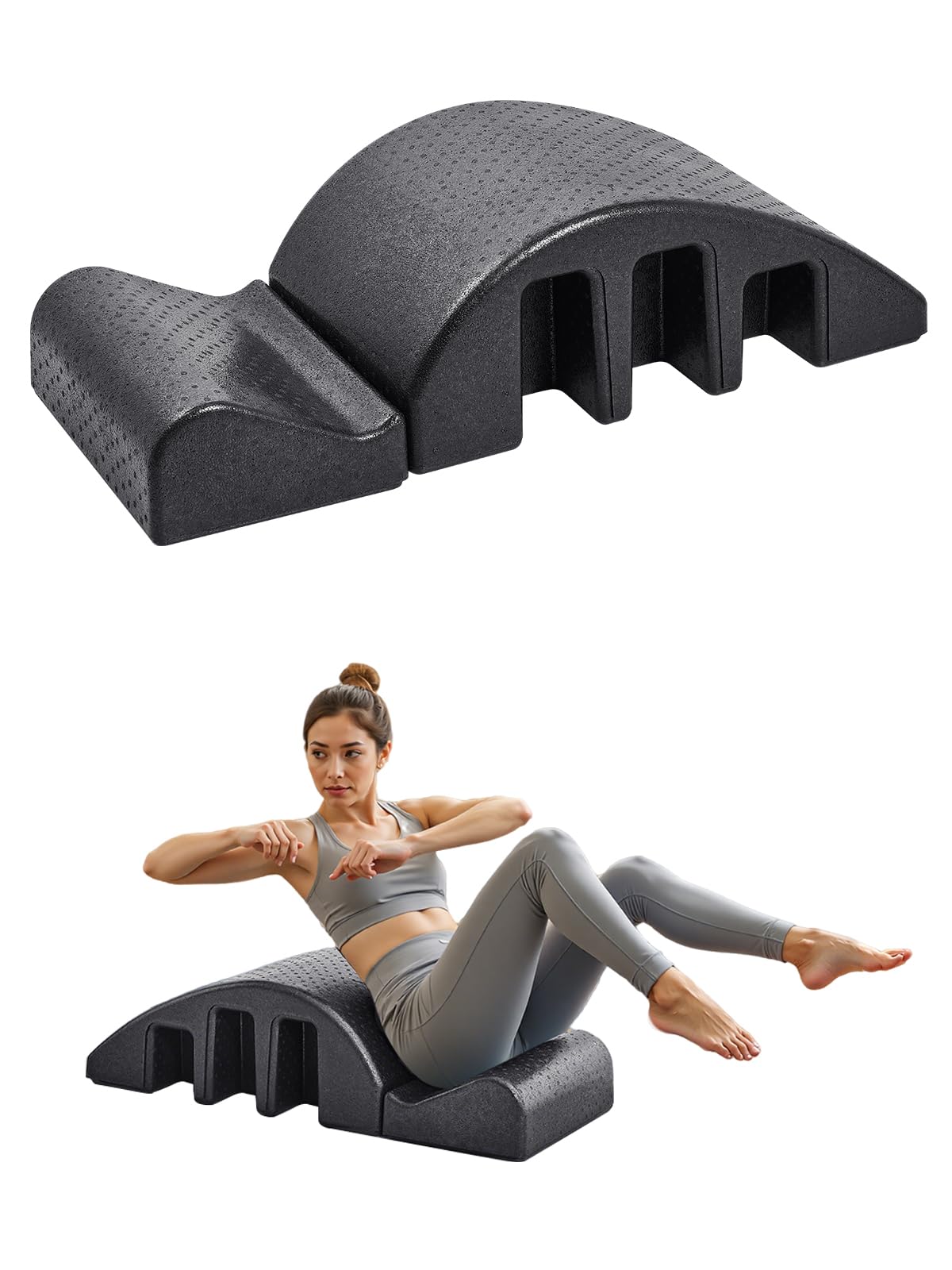 VEVOR Pilates Wirbelsäulenkorrektor Yoga Zubehör für Heim-Fitnessstudio, Fitness-Trainingsgerät aus Schaumstoff, gekrümmtes Fitness-Körpertrainingsgerät, für Wirbelsäulenübungen Gleichgewicht