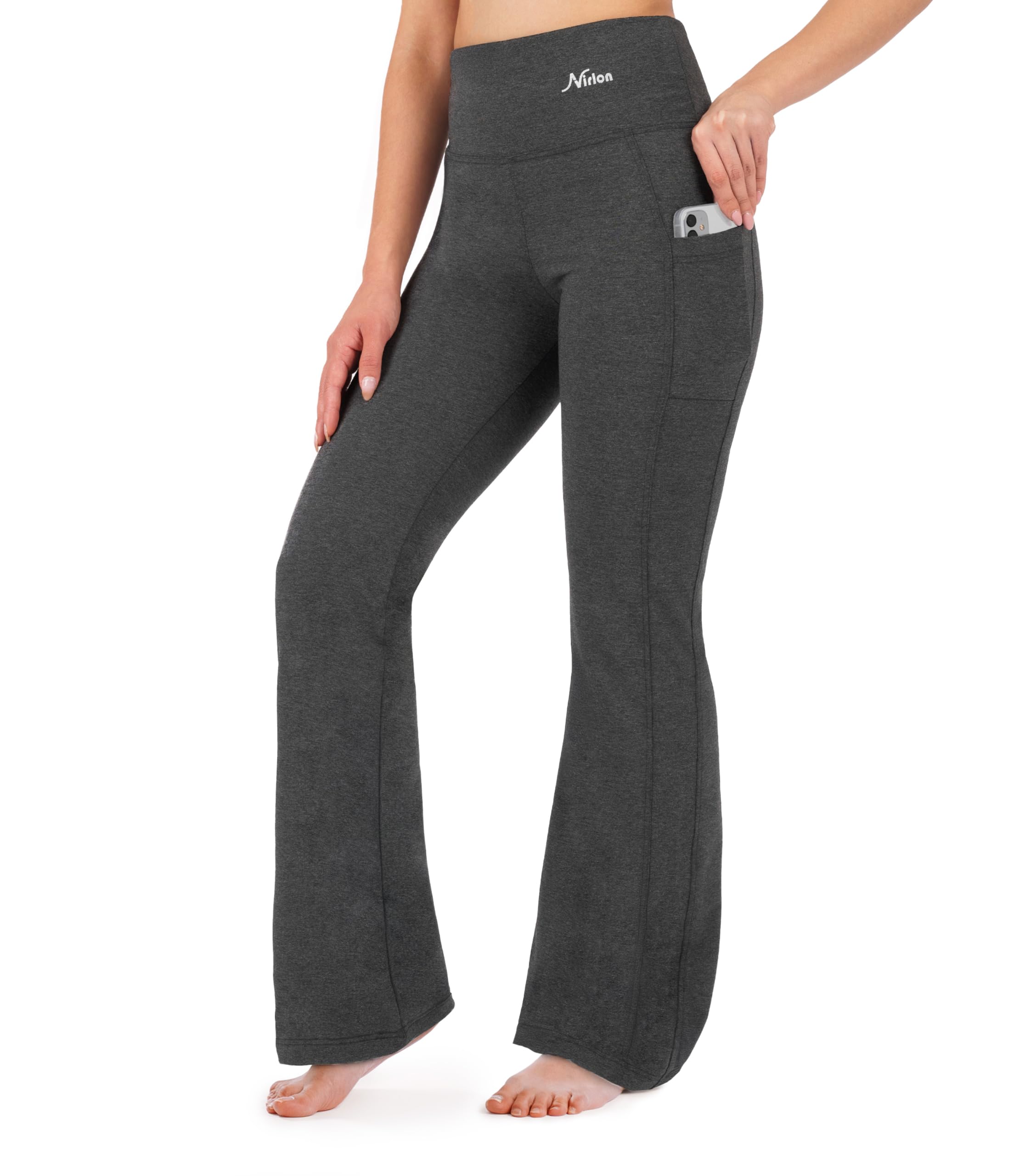 Nirlon Women's Bootcut Yoga Pants with Pockets