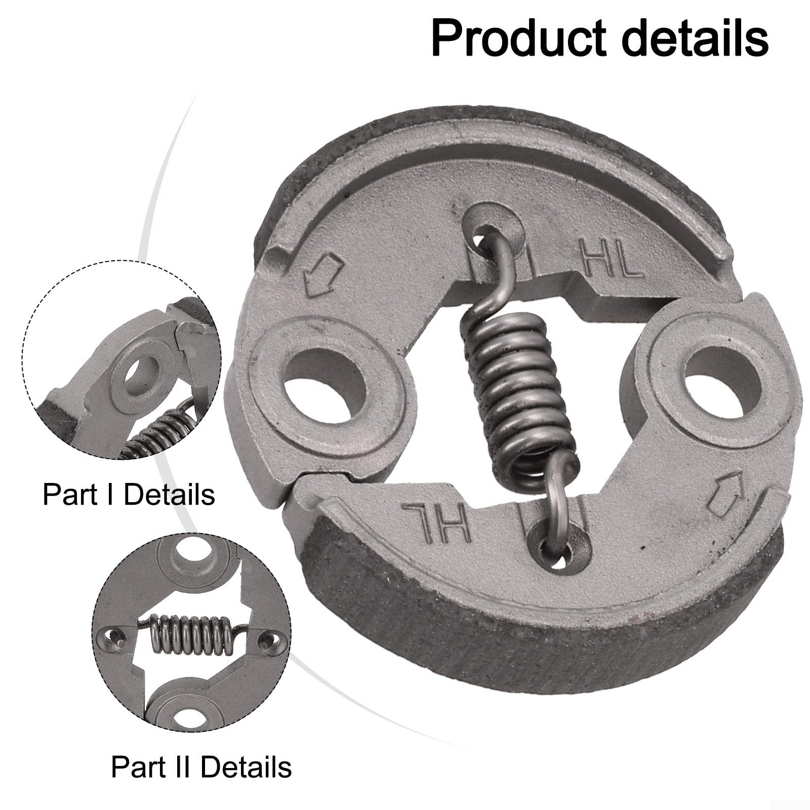 Frizione di ricambio per decespugliatori da 43 cc/52 cc, parti di motore, frizione da 7,7 cm per parti di ricambio per tosaerba da giardino (10 pezzi)