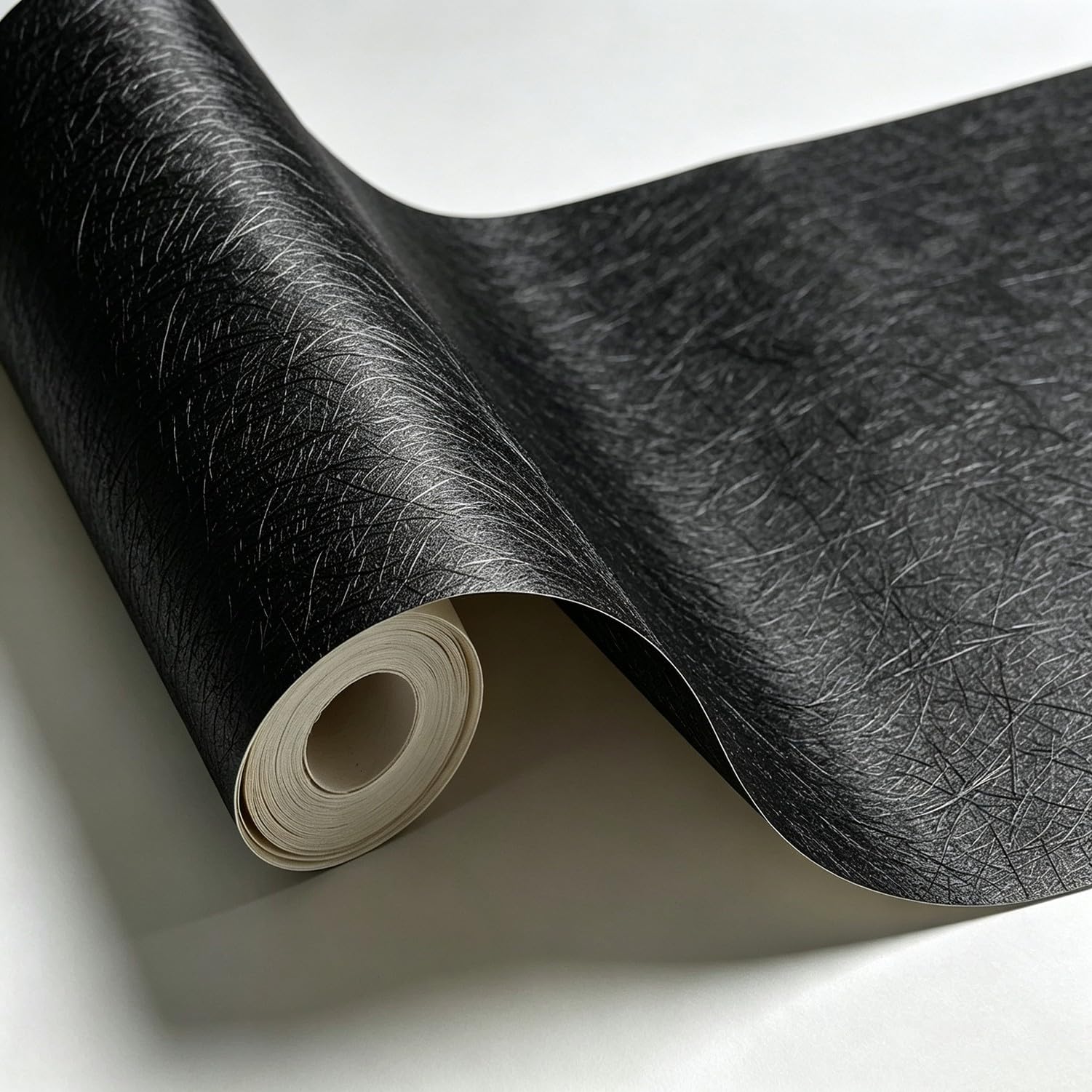 Selbstklebende Möbelfolie DIY wasserdichte Klebefolie Abziehbar und Aufklebbar Dekorative Tischfolie Wandfolie für Möbel Tischplatten und Oberflächen Renovierun, Black, 60cmx10m