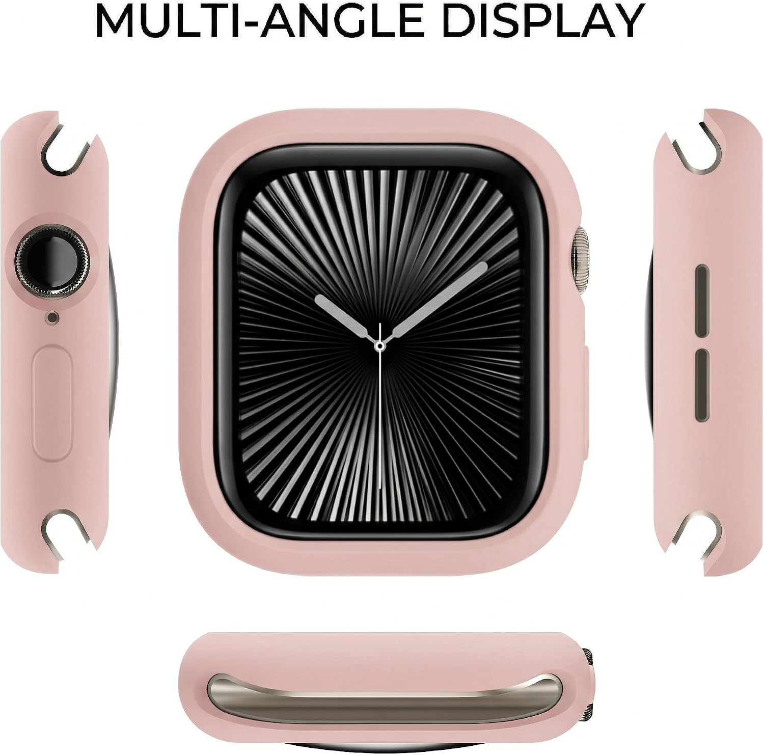 Slim Bumper Case Compatible with Apple Watch, Soft Silicone TPU Protective Cover, Rugged Frame with Open Screen Design Protector for iWatch Series 9/8/7, 41mm image 5