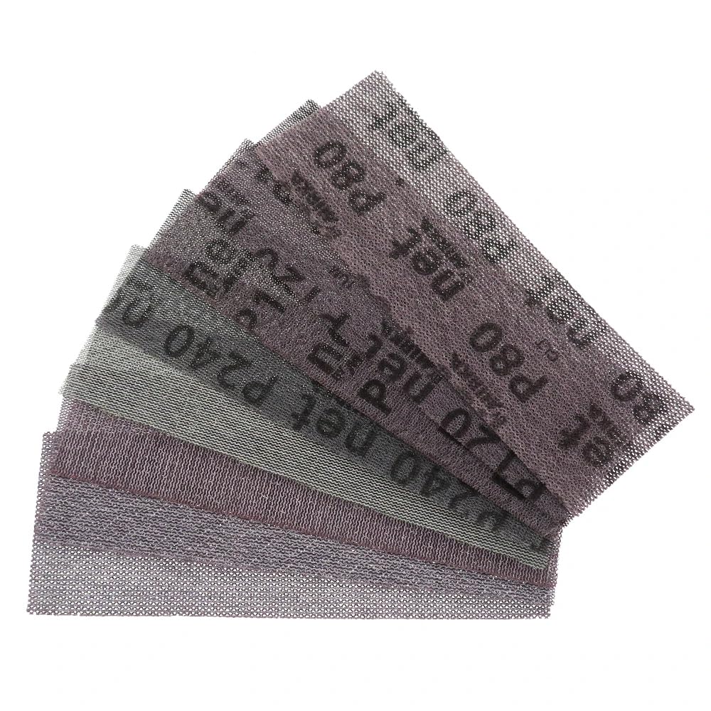 Sanding Discs 15 Pack 198 * 70mm Mesh Abrasive Dust Free L Hook Loop Sanding Discs Dry Grinding Sandpaper 80 to 320 Grit for Sander Pad(320)