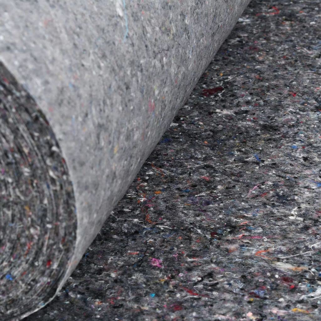 Tidyard Bâche de Protection Sol 1x50m 280g/m², Non Tissé Gris avec Film PE, Imperméable et Antidérapante pour Carrelage, Parquet, Peinture