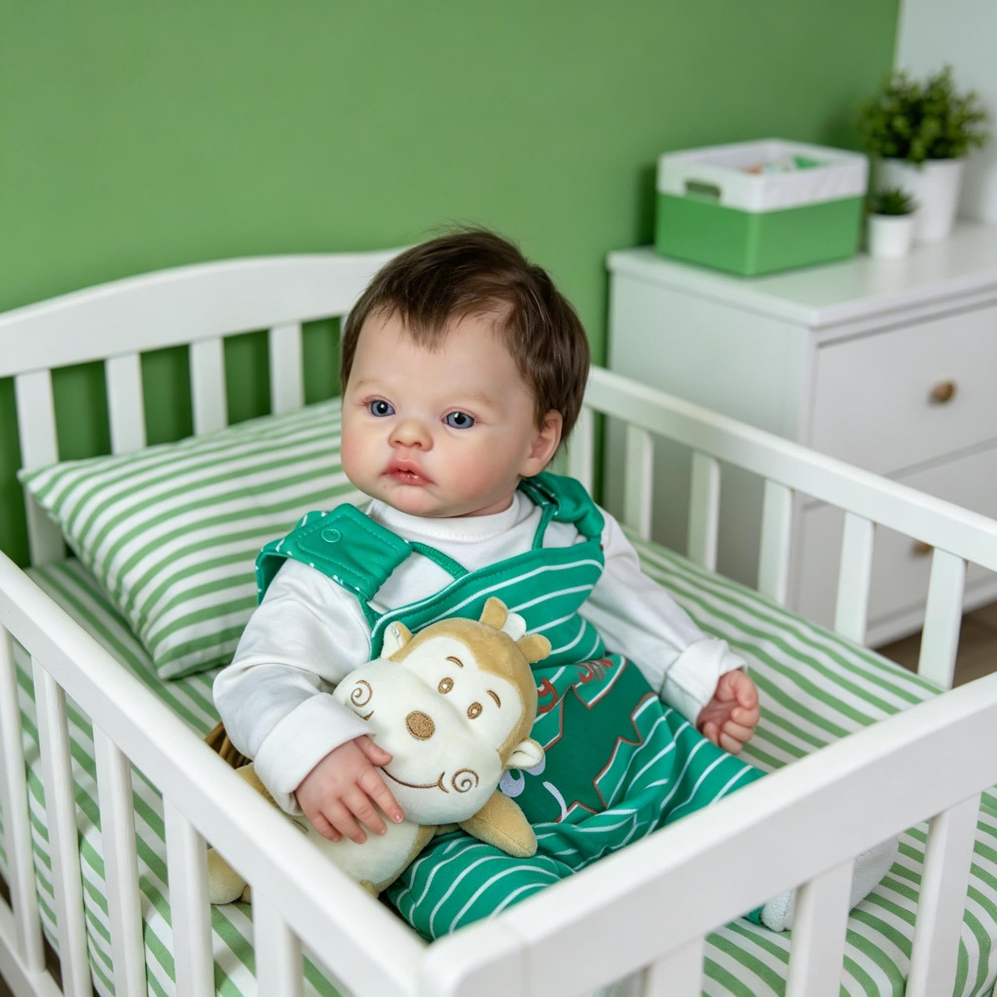 Pełna silikonowa lalka niemowlęca, 45 cm, Reborn Baby Doll, silikonowa, na całe ciało, winylowa, realistyczna, noworodek, prawdziwe życie, Reborn lalki z akcesoriami do zabawek