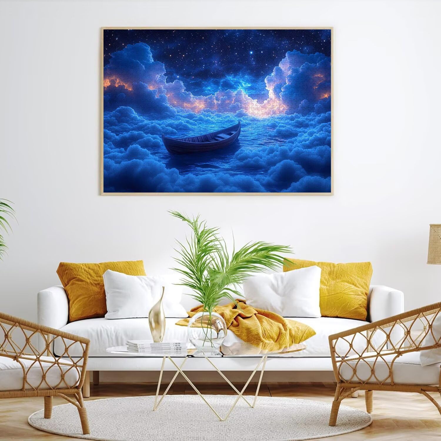 5000 sztuk puzzli dla dorosłych, gry rodzinne, gwiaździste niebo, łódź, n