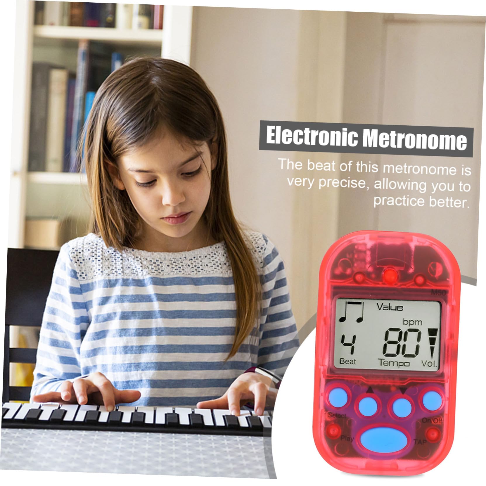 ibasenice Lot De 5 Mini Métronomes Électroniques Universels Pour Guitare Pour Débutants Et Professionnels