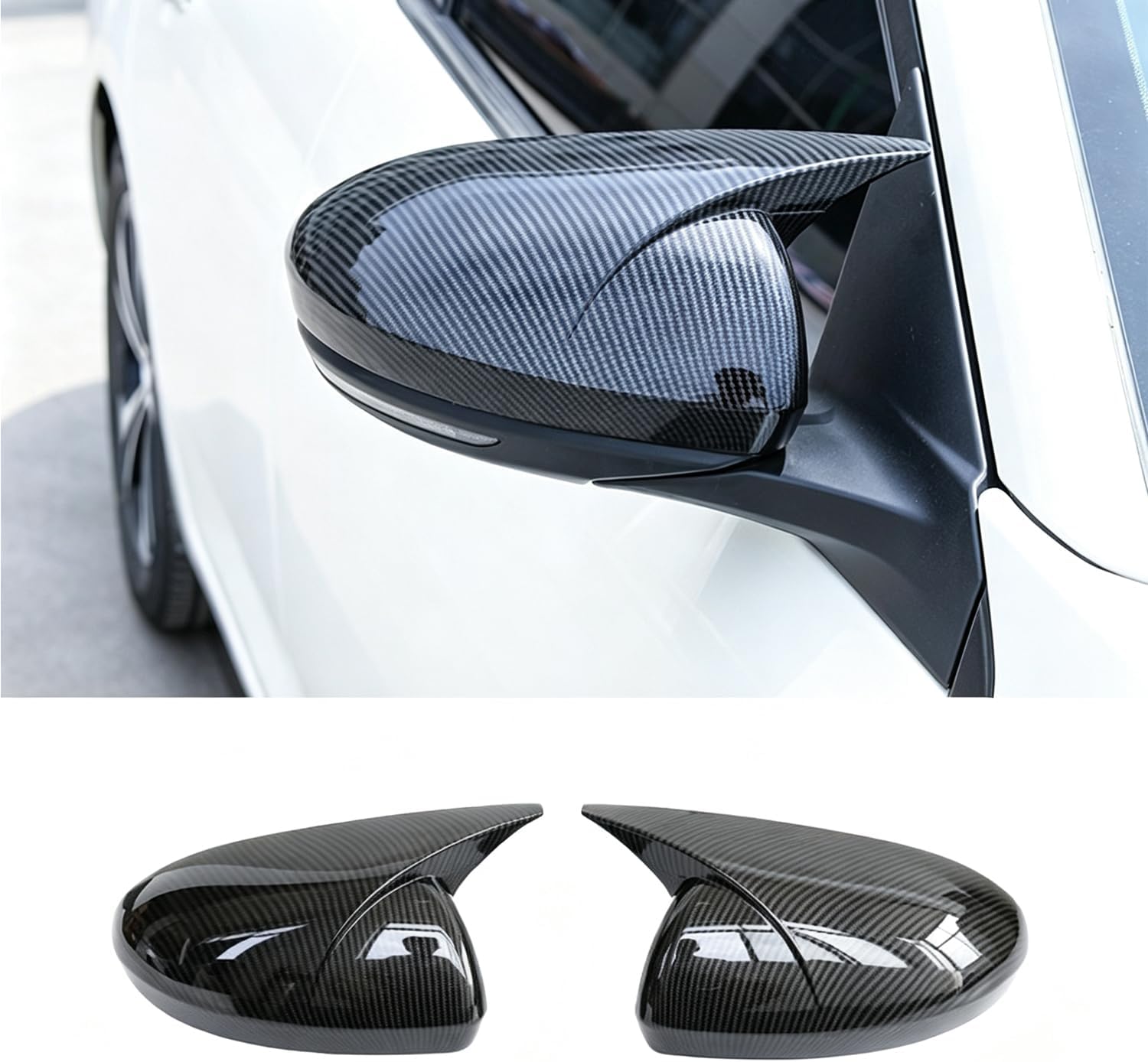Side Rearview Mirror Covers Cap Compatible with Nissan sentra 2020-2025/Altima Sedan 2019-2025 ABS Side Door Mirror Cap Covers Exterior Car Accessories (Glossy Black)
