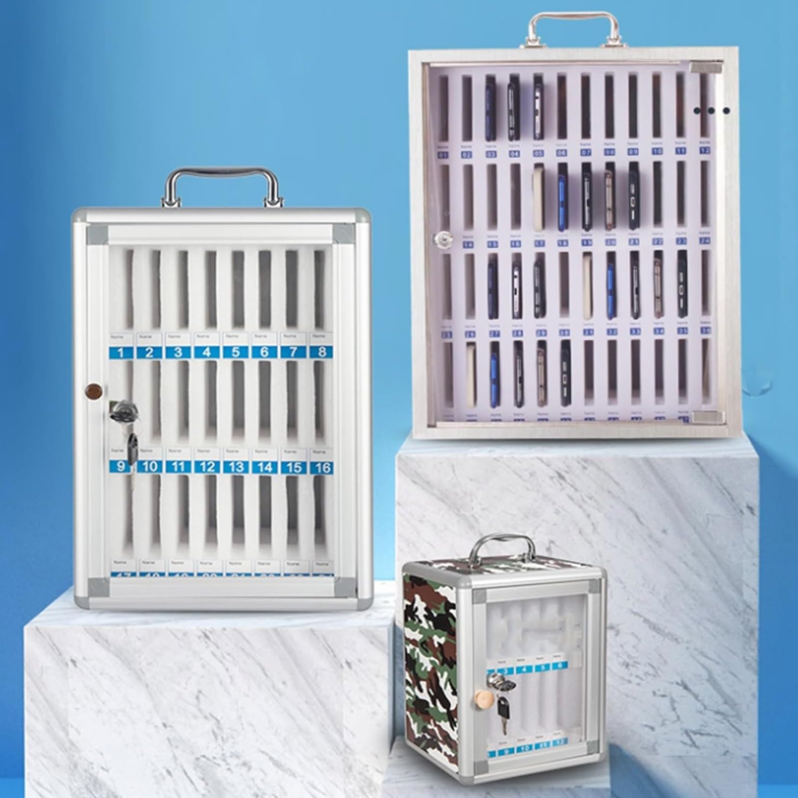 Phone Locker, Cassaforte Per Cellulare, Ampia Capacità di Archiviazione Con Design Suddiviso e Chiara Identificazione Digitale, Perfetto for Scuole e Aziende(12 Slots)