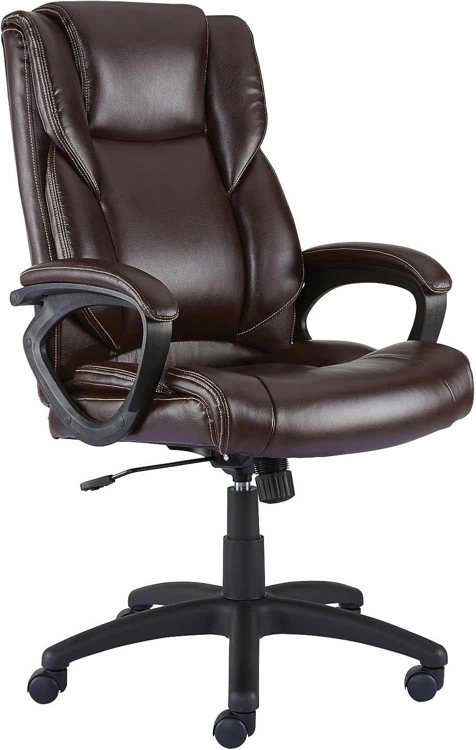 Staples Kelburne Luxura Faux Leather Computer and Desk Chair, Brown, 2/Pack