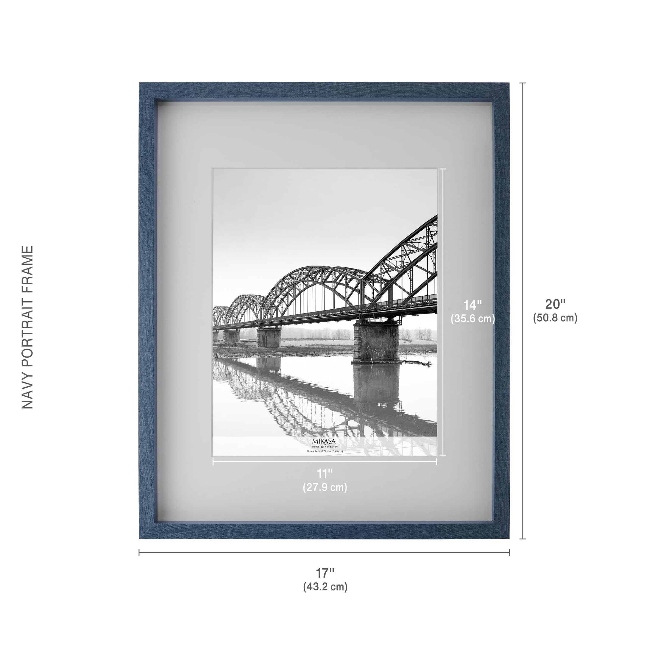 Amazon.com - Mikasa Navy MDF Portrait Frame 16x20 with Removable