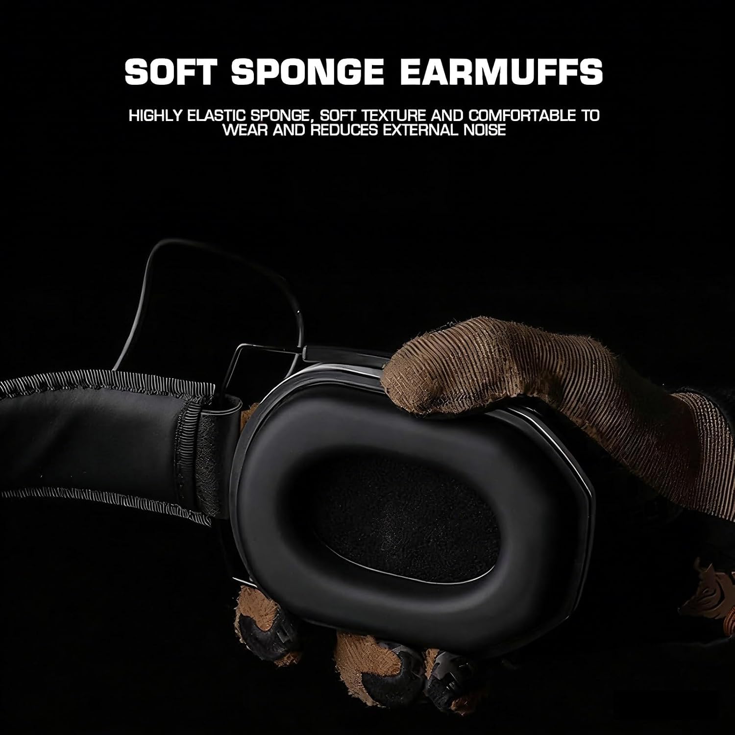 Tactical Shooting Protection Kit: NRR 26dB Hearing Earmuffs & UV400 Safety Goggles, for Hunting & Outdoor Shooting Training