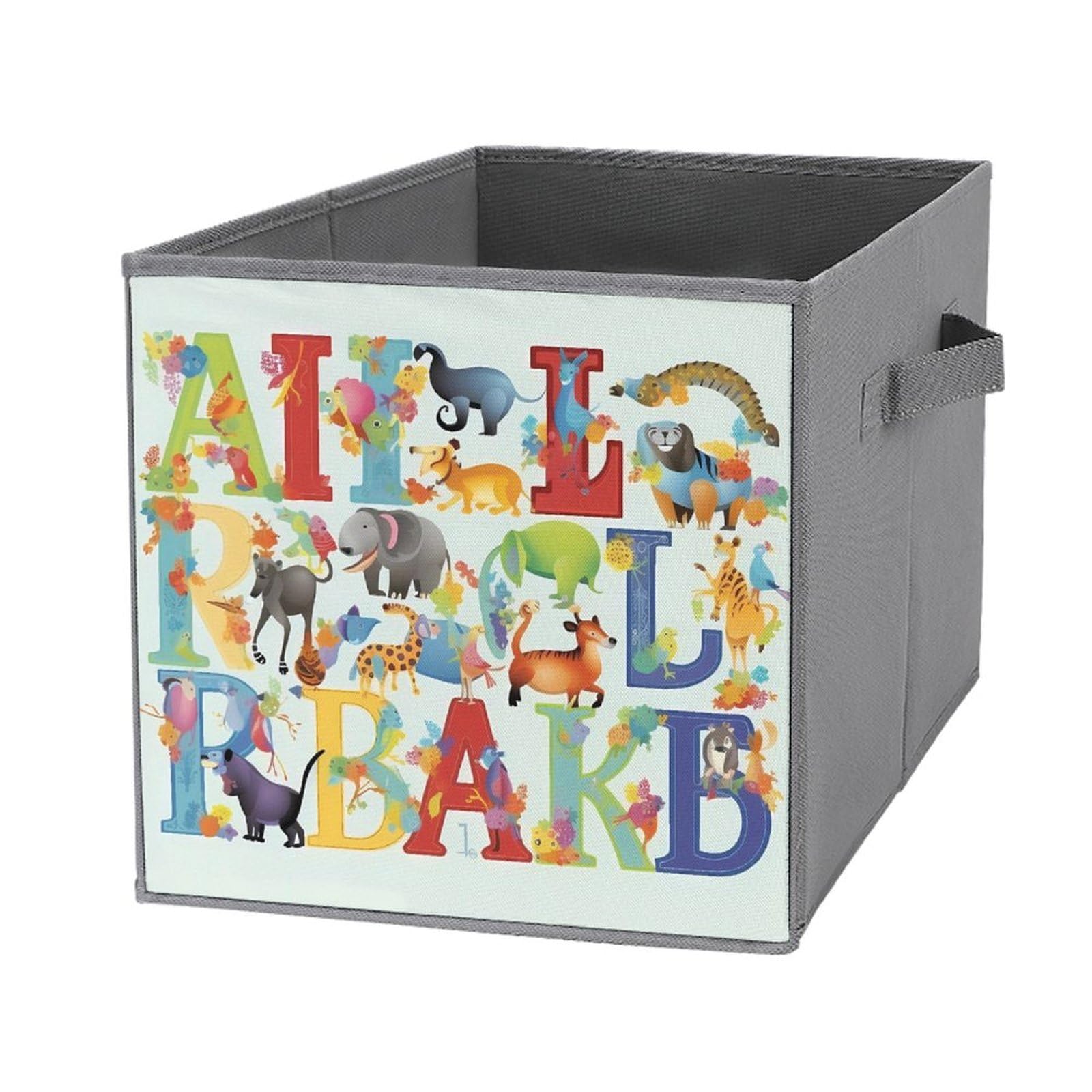 Boîte de rangement pour la maison pliable et colorée alphabet pour en finir avec le désordre