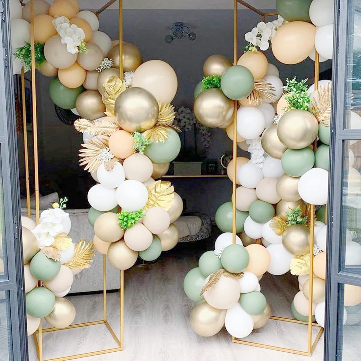 Sage Green Balloon Garland Arch Kit,152Pcs Olive Green Balloons Arch