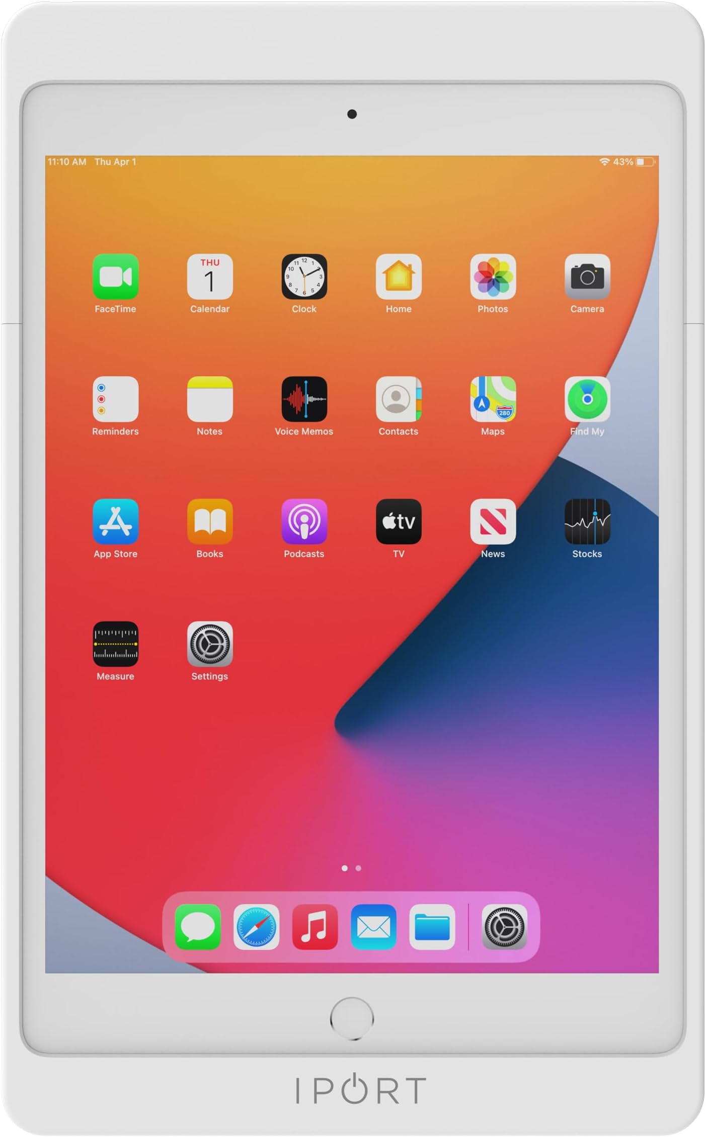 IPORT Contactless Charging Protective Case for 7th Generation - 9th Generation Lightning iPad 10.2" CONNECT PRO Case 10.2" (White)