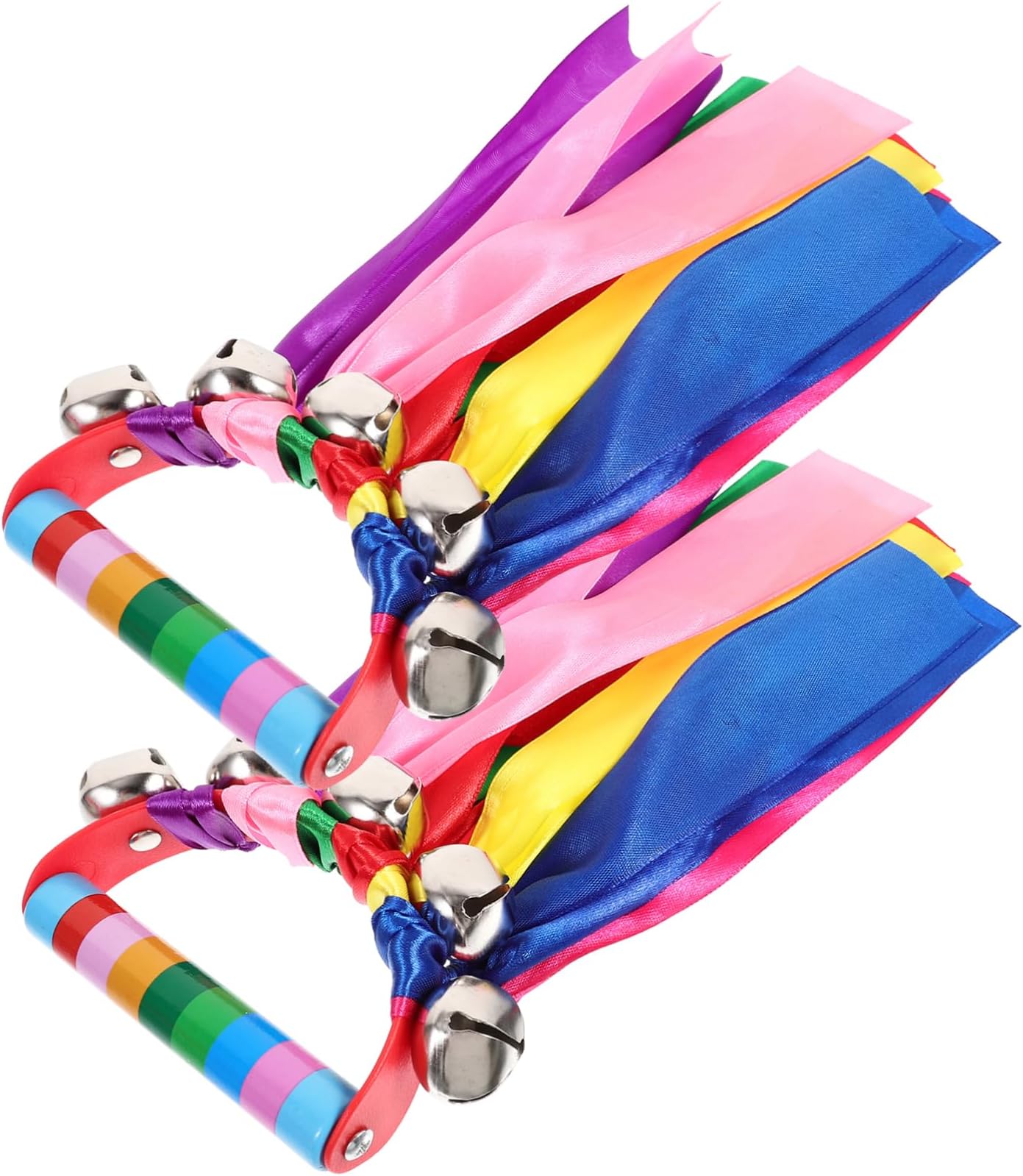 STAHAD 2pcs Musical Toys Tambourine for Kids Childrens Toys Musical Rhythm Instrument Percussion Tambourine Handheld Tambourines Handheld Percussion Toy Party Tambourine Props Drum Bells