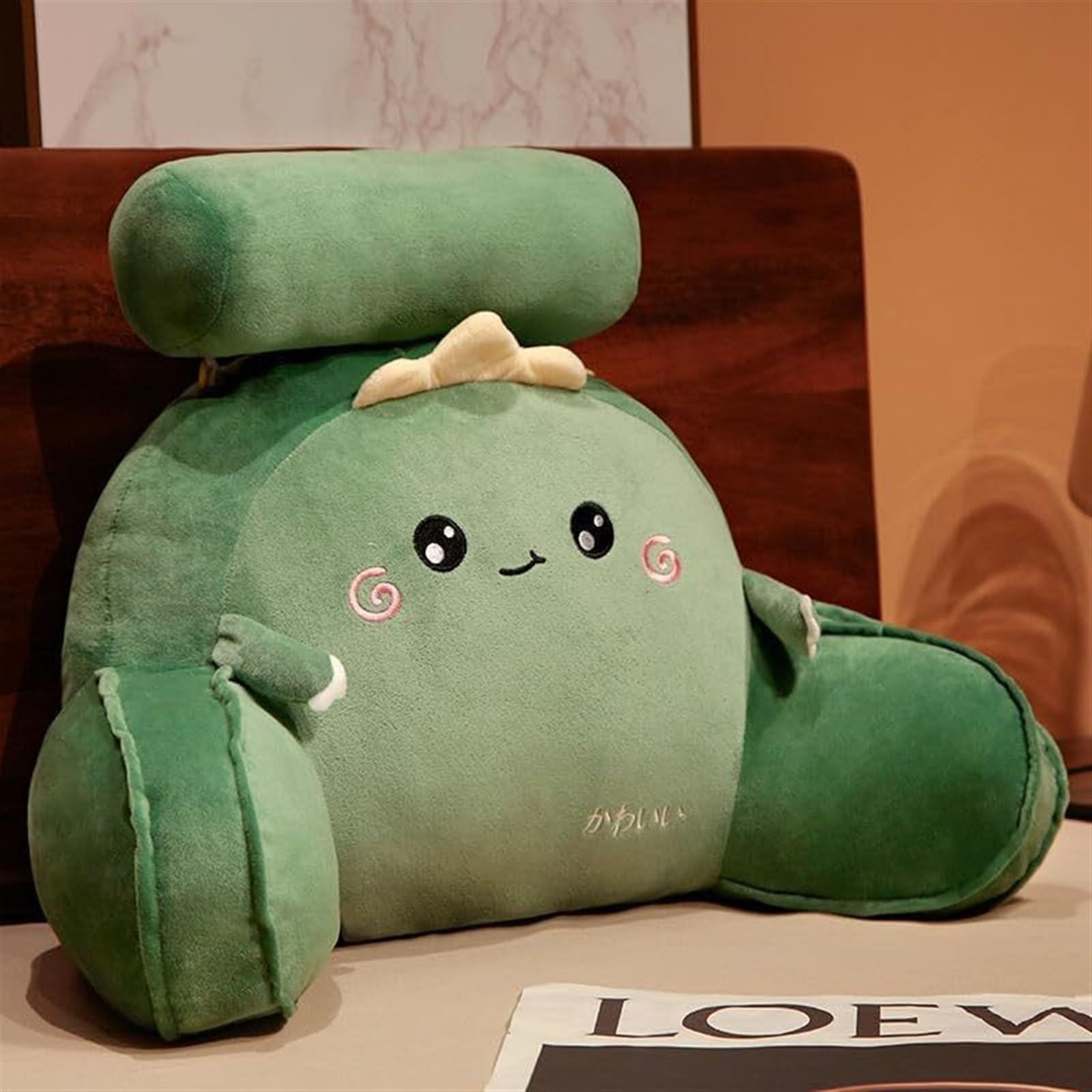 Uoxhfdh Green Back Support Comfortable Backrest Cushion To Relax Arm And Lumbar Fluffy Waist Rest Cushions(,70 * 45Cm)