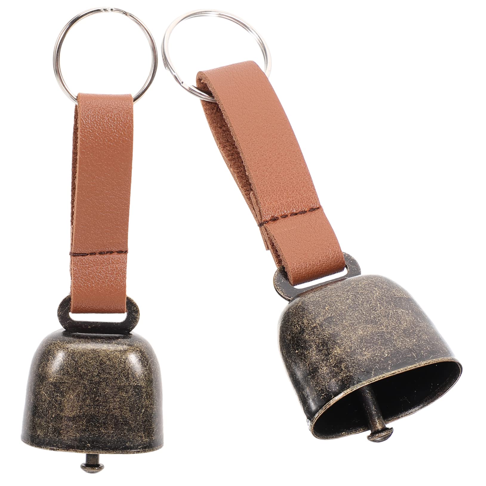 SUPVOX 2Pcs Hanging Bear Bell Loud Emergency Bell for Hiking Biking Climbing Durable Lightweight Outdoor Camping Safety Accessory Sound Vintage Color