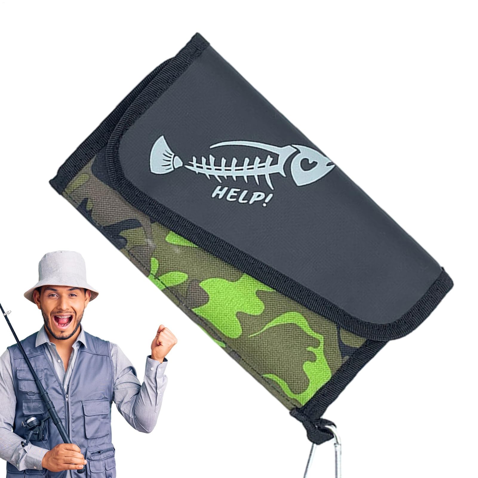 Riñonera Impermeable De Pesca Con 6 Bolsas De PVC | Organizador De Cebos Y Señuelos Para Bote, Senderismo Y Camping