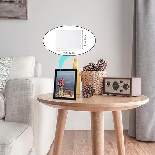 Miniatura 10 de 20 piezas de fotos de metal de sublimación en blanco de 4 x 6 pulgadas x 0.018 in, marco de póster de sublimación de pared de metal (blanco)