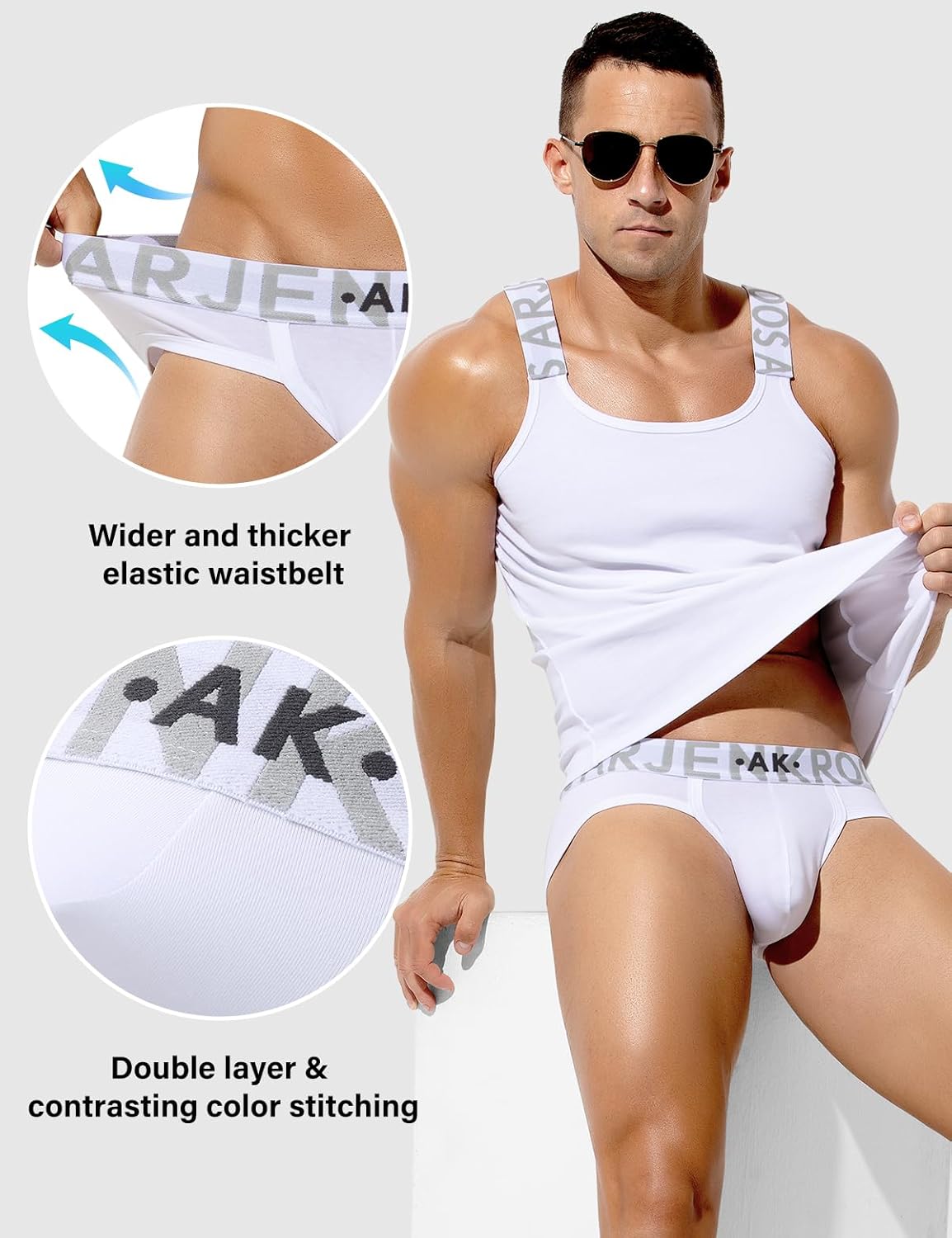 Arjen Kroos Men's Cotton Sport Briefs Sexy Low Rise Briefs Athletic Pouch Underwear - Image 3