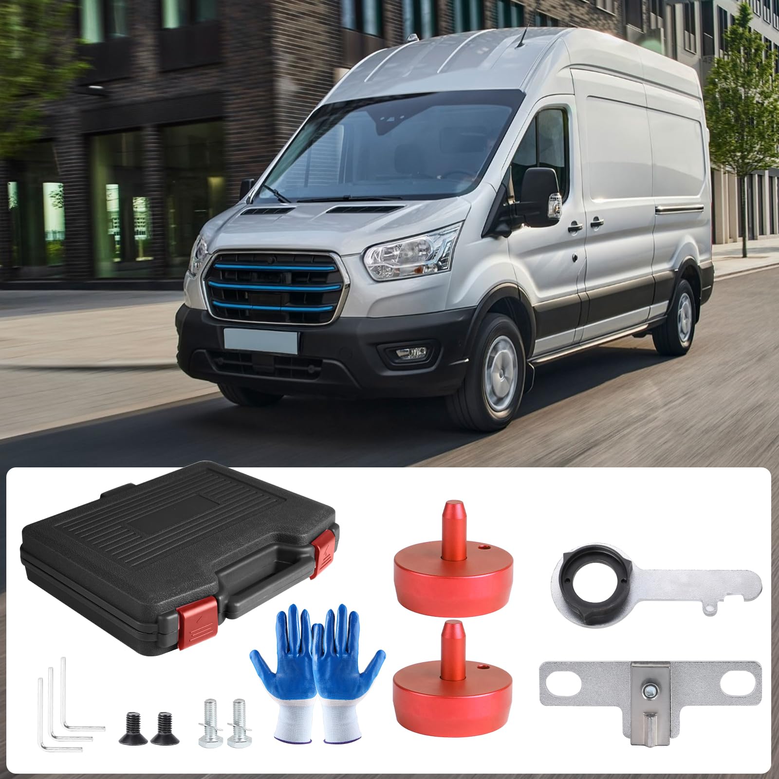 DBREAKS Strumento di Regolazione del Motore per Auto Compatibile con Ford Transit EcoBlue 2.0 TDCi, Strumento di Fasatura del Motore 303-1637, 303-1643, 303-1650, Blocco Albero a Camme dei Motori