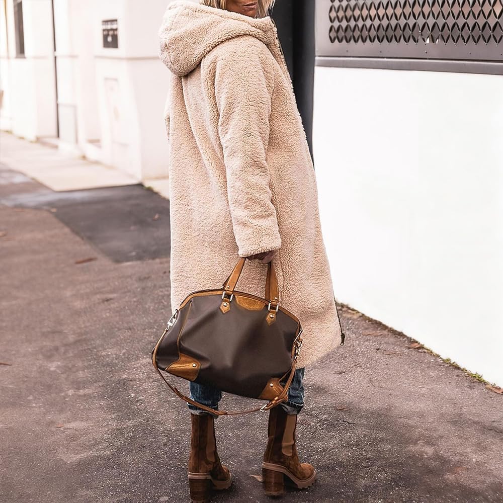 Women's Winter Coats Warm Thicken Long Coats Jackets Fashion Oversized Long Sleeve Parka with Hood