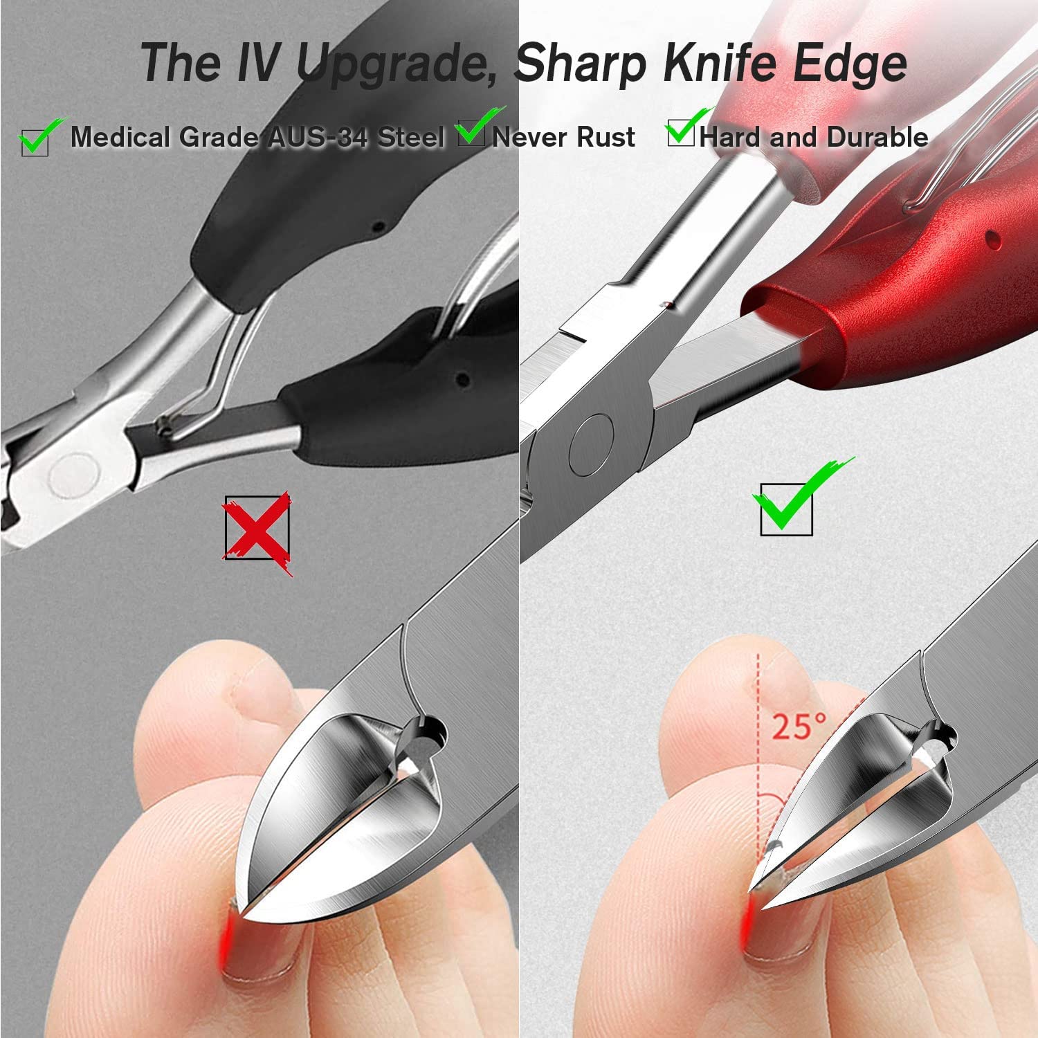 Tronchesino unghie piedi In Acciaio Inox di Precisione, Tronchese unghie piedi per Unghie Spesse, Tronchesino Tagliaunghie Professinale, Manicure Strumenti per Incarniti Unghie dei Pied