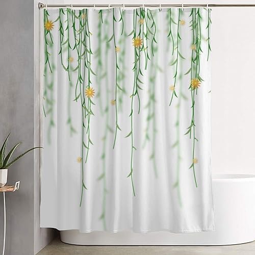 Miniatura 9 de Cortina de ducha con diseño de árboles de Navidad, diseño a cuadros, de madera marrón, decoración de baño, 71 x 71 pulgadas (12 ganchos incluidos)