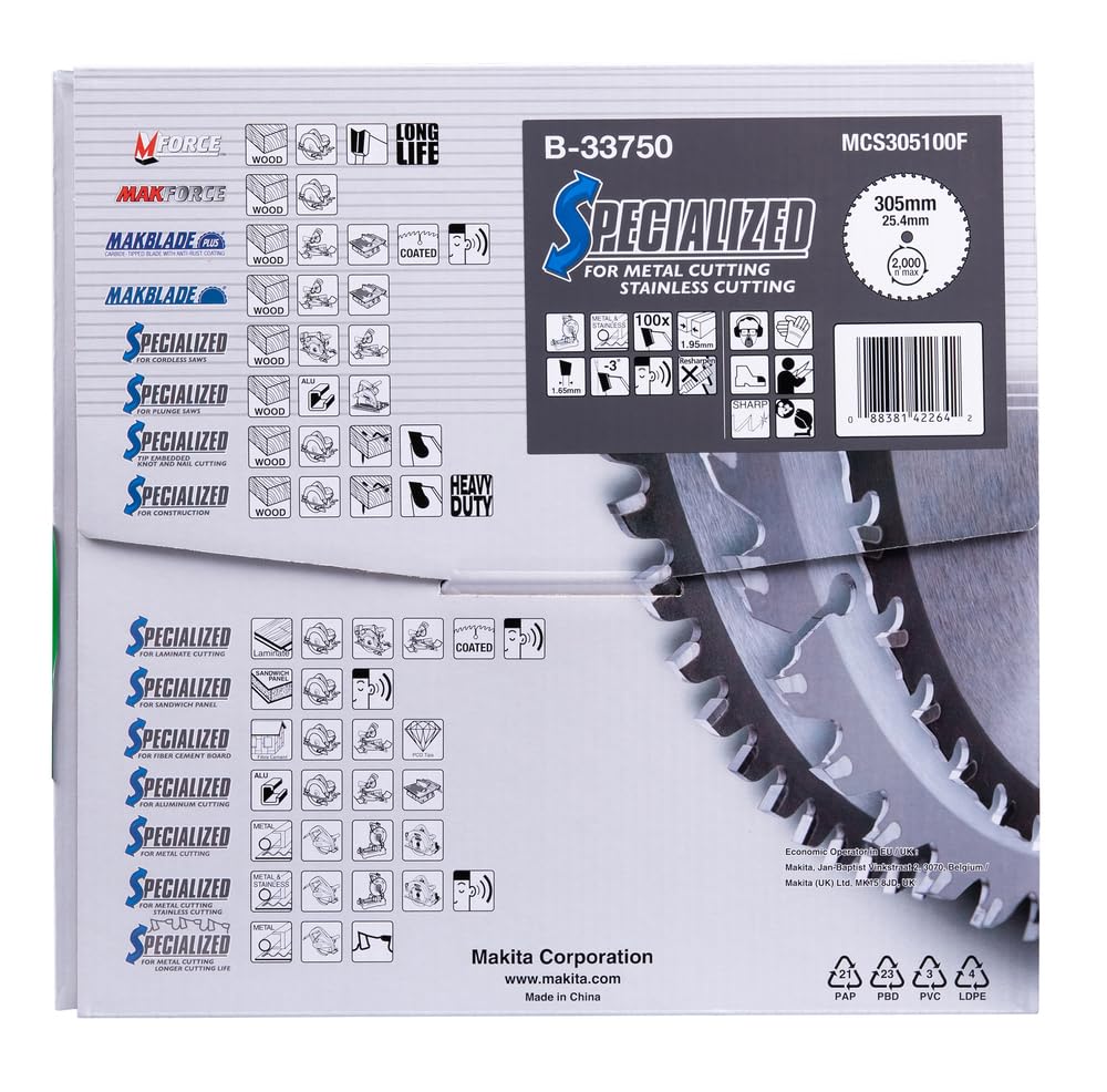 Makita Specialized brzeszczot piły 305 mm x 1 cal, 100Z, B-33750