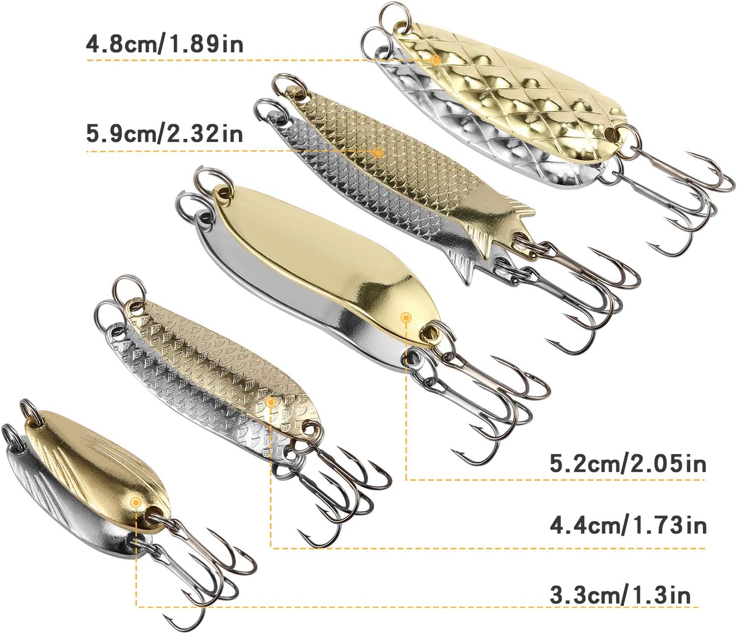 Magreel Fishing Lures Bait Kit with Tackle Box, Crank Swim Spinner Top Water Bait & Lures and Swivels Fishing Offset Hooks for Bass Trout Salmon Included : Everything Else