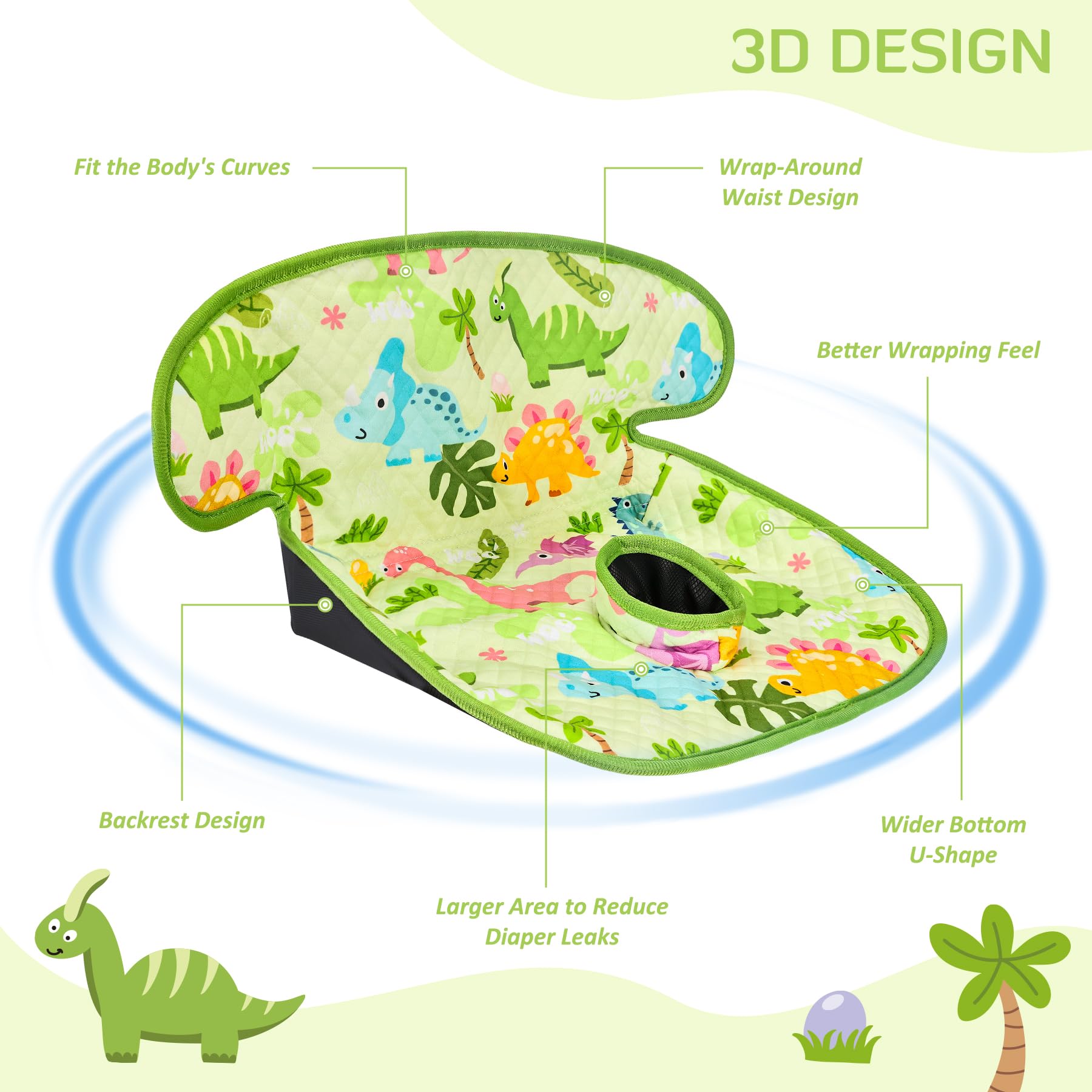 INFANZIA Dry Seat, Autositzschutz, wasserdicht, für Töpfchentraining für Kleinkinder, Babys und Kleinkinder, Piddle Pad für Kinderwagen, Grün, 1 Stück