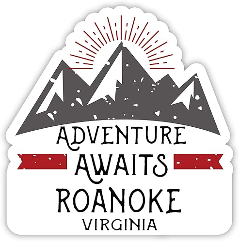Miniatura 5 de Roanoke Virginia Souvenir - Calcomanía de vinilo de 3 x 1.5 pulgadas, diseño de oso