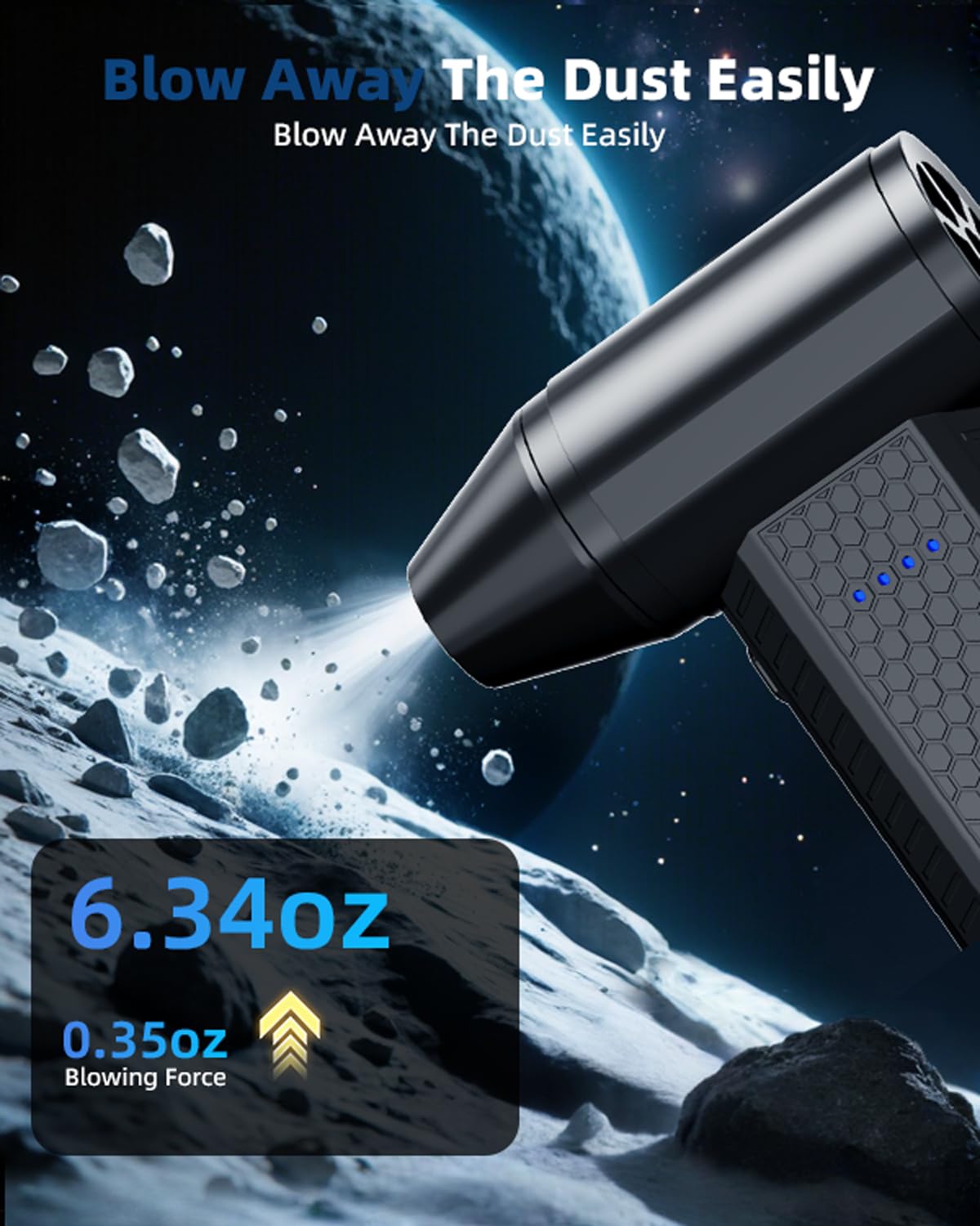 Compressed Air Duster kit-Blower-pc Duster Electric-130000RPM- Replace Compressed air can-Keyboard Clean-car Mini Snow Blowers-Car Dryer air Blower-Jet Fan-No air Canned dusters for Cleaning - 4