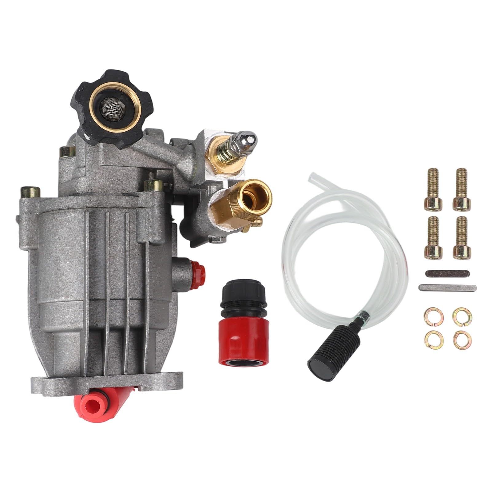 Presión horizontal de eje de 3/4 pulgadas para bomba de lavado 3400 PSI 2.5 GPM, válvula de alivio térmico, para aceite prellenado, arandelas de gas de motor de 180-225 cc