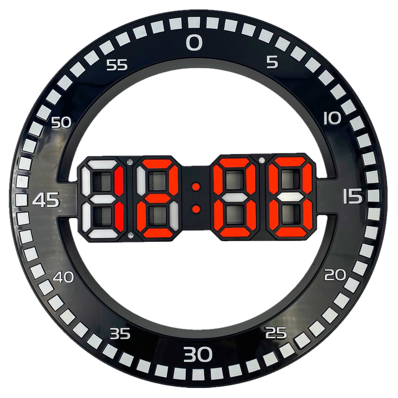Horloge murale 3D LED lumineuse pour salon moderne et bureau