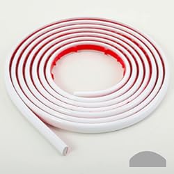 Revestimiento Zocalo Pared Pelar y pegar molduras y molduras | Tiras de calafateo y molduras de 3 m para pisos, salpicaderos, bordes de azulejos y decoración de esquinas, revestimiento autoadhesivo