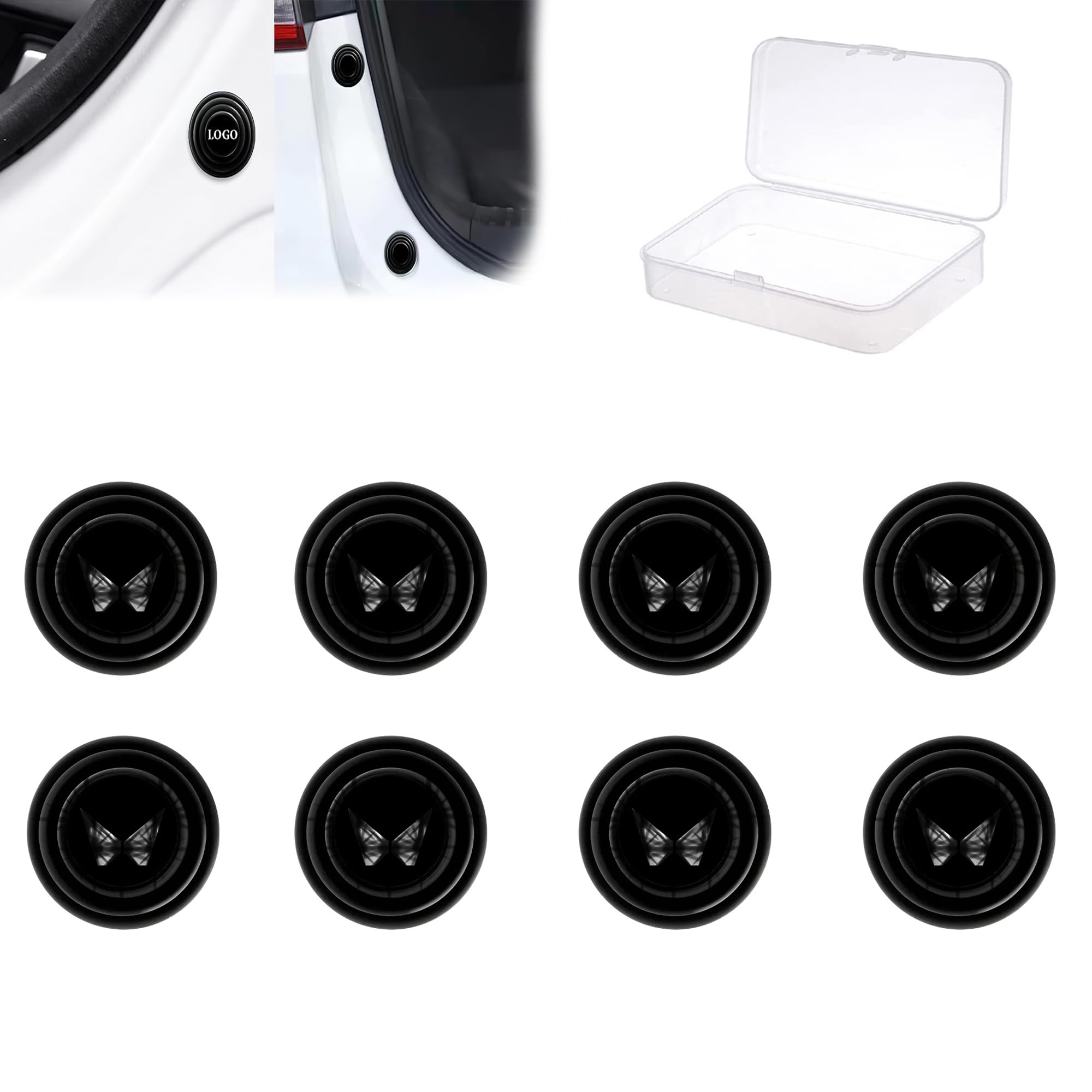 Kidoca 8Pcs Car Door Shock Absorber Guard Protector Rubber Pads